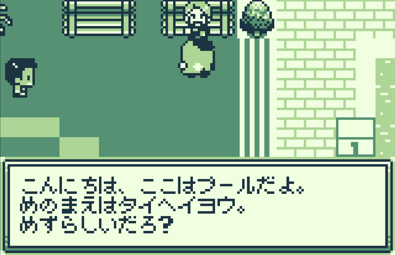 パークの住人から情報を聞くゲーム画面